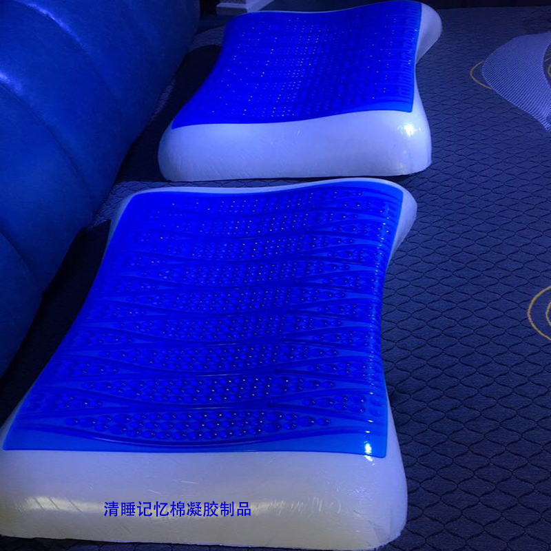 Constant temperature gel pillow pillow cervical spine pillow sleep slow rebound hotel adult memory cotton free pressure bias soft pillow core