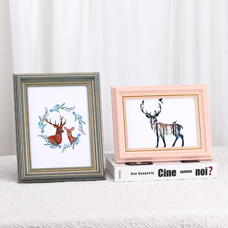 Retro nostalgic photo frame table 6 inches 7 inches 8 inches 10 inches creative A4 12 inches 16 plus washing photos wedding photos hanging on the wall