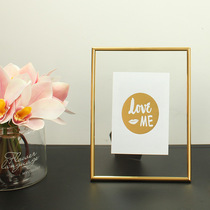 Nordic ins style simple glass metal photo frame table hanging wall eight inch 6 inch 7 inch 10 signature photo collection ornaments