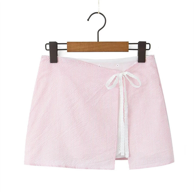 Ultra short hip-covering hot girl style A-line irregular skirt
