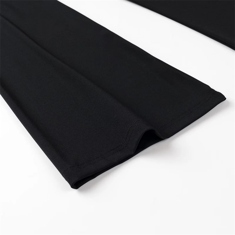 欧美范v字高腰微喇休闲裤女春秋辣妹紧身性感喇叭裤瑜伽拖地长裤详情15