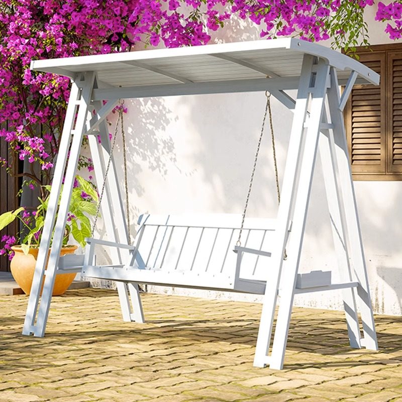 Courtyard Solid Wood Rocking Chair Outdoor Embalming Wood Slug Swing Adult Garden Outdoor Villa Yard Wood Wood Hanging Chair-Taobao