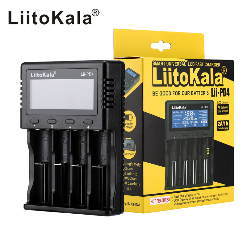 LiitoKala Lii-PD4 18650 26650 4 groove intelligent quick-charging nickel-hydrogen lithium battery charger