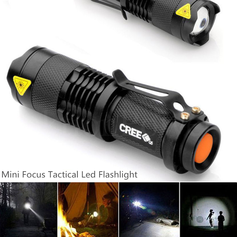 LED import CREE Q5 Mini ultra small miniature telescopic focusing light flashlight far shot rechargeable hand lamp