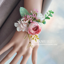 RYAN independent original wrist flower bride bridesmaid sister group wrist flower event celebration Lady wrist flower Han style Sen