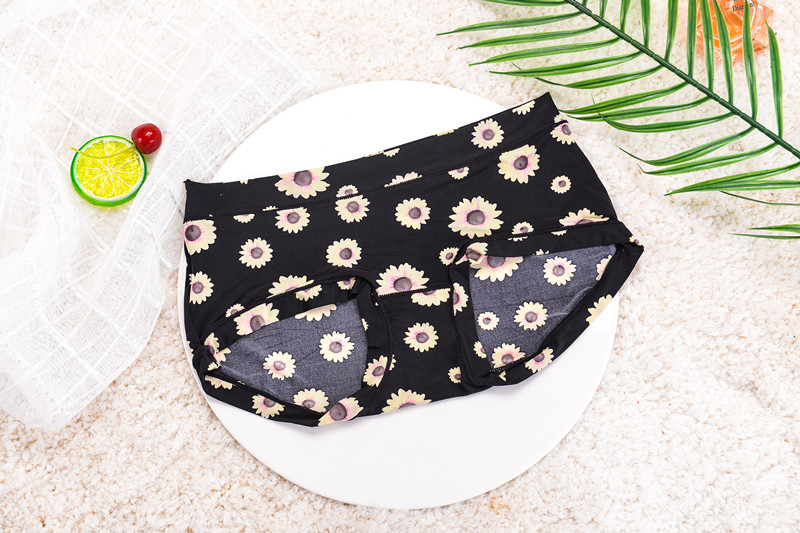 5 sữa mượt in ladies đồ lót nhỏ tươi floral bag hip tóm tắt băng mềm lụa thoáng khí