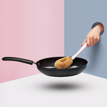 Kitchen fiber cleaning brush strong cleaning brush bowl brush stove dish brush long handle with handle oil-free artifact