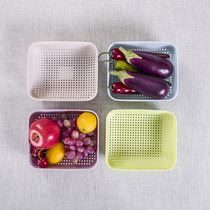 Rectangular plastic basket washing basket fruit basket malatang basket fruit vegetable sieve toy plastic basket drain storage basket