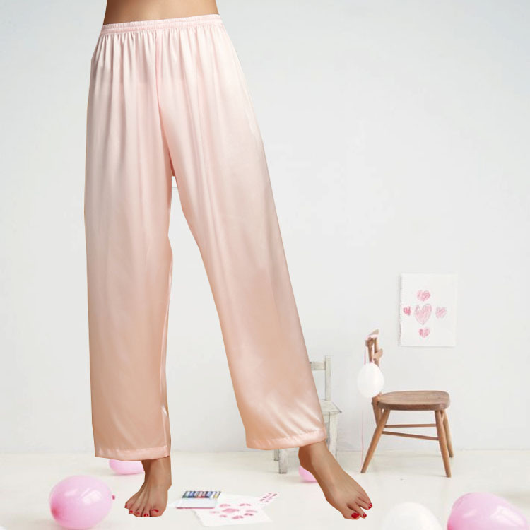 Women's Silk Pajama Pants 100% Mulberry Silk Home Pants Air Conditioning Pants Straight-Leg Pants Long Pants Loose Comfortable Cool Silk Pants Women's Silk Pajama Pants 100% Mulberry Silk Home Pants Air Conditioning Pants Straight-Leg Pants Long Pants Loose Comfortable Cool Silk Pants