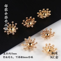 157# Сердце из цветов гипсофилы, медь, золото KC, 1 шт.