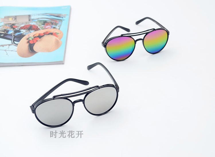 2018 mới hộp lớn nữ thủy triều lady dù để che nắng sunglasses dài mặt tròn mặt hoang dã chống nắng chống uv kính mát