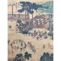 Antique kraft paper nave painting office hanging painting decoration old pendant ornaments figure painting 3 decorative hanging painting silk