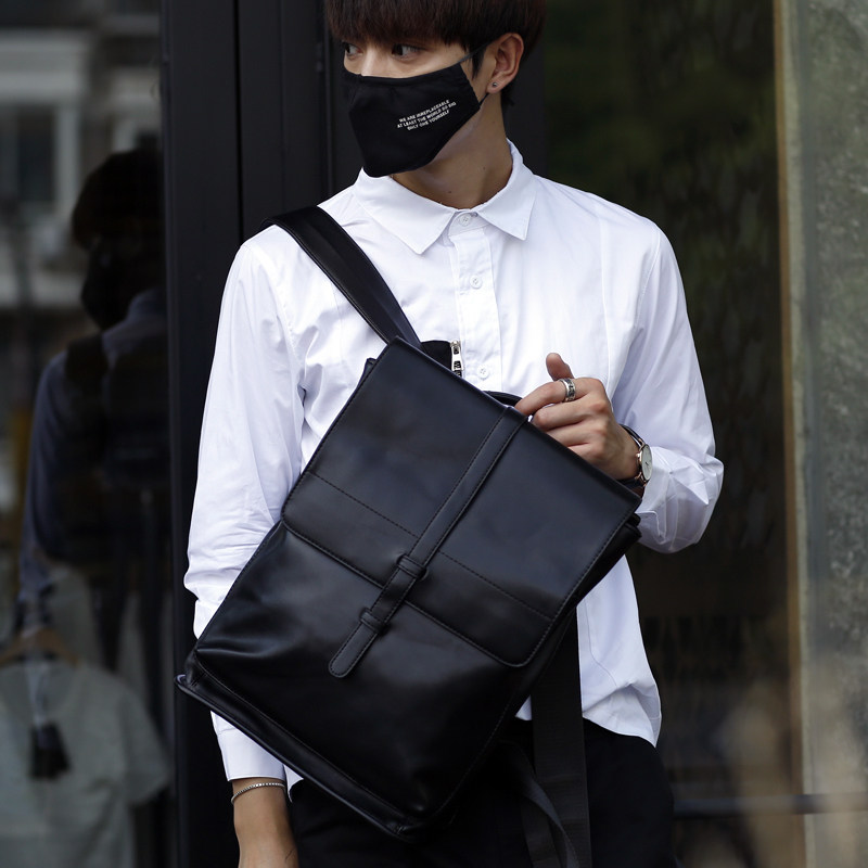 Business Casual Men Genuine Leather Rear Shoulder Bag Yinglen Retro Computer SHOULDER BAG FASHION TREND TRAVEL BAG HAN EDITION SCHOOL BAG