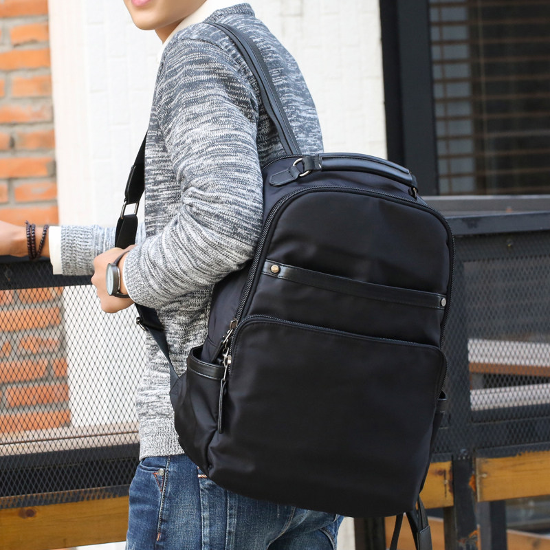 2020 Original Men carry the trend of the Han Edition Fashion double shoulder pack simple waterproof sports travel package male Oxford cloth