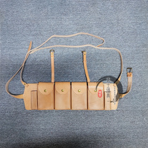 Warriors Film and Television Performance Props Museum Cloth Exhibits Anti-Japanese War Czech Light Machine Gun Chest Hanging Cowhide Magazine Bag