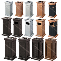 High-grade vertical Roman column ash bucket with ashtray Royal classical four-angled Peel barrel hotel sales department