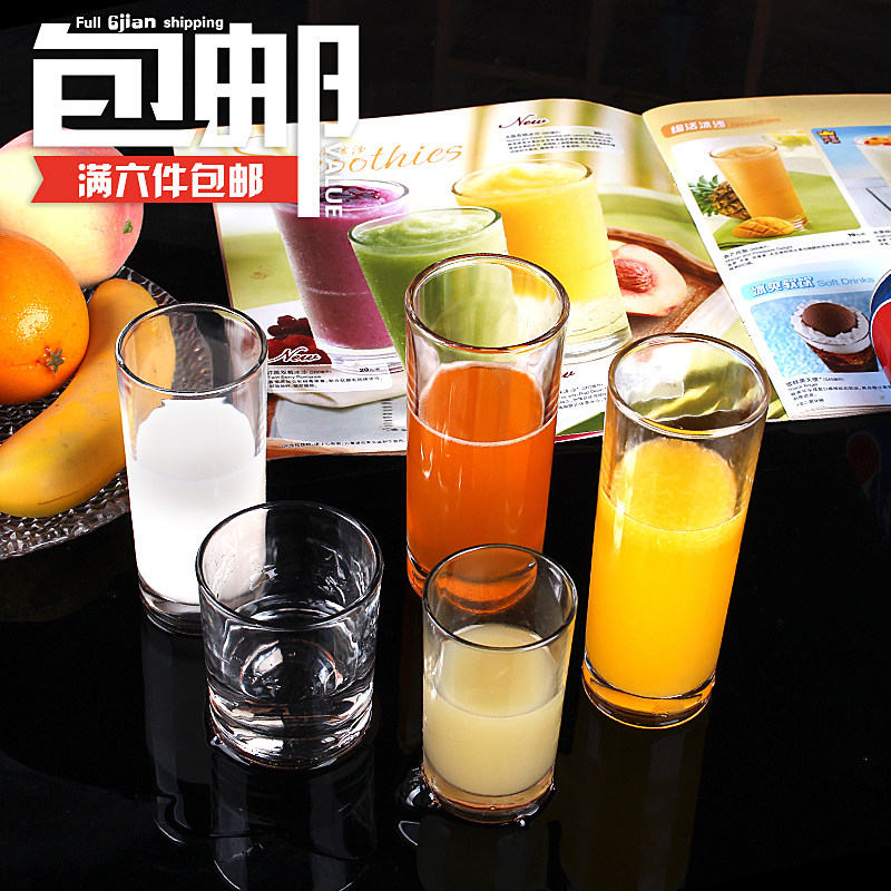 Glass Water Glass Round Juice Cups Milk Cup Teacup Cup Drinks Cup Straight Drum Cups Customised Logo Ads 6