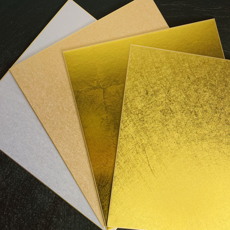 Japanese hard cardboard large color paper gold and silver imperial color paper gold latent paper silver latent paper works with cardboard Chinese painting four treasures of the study