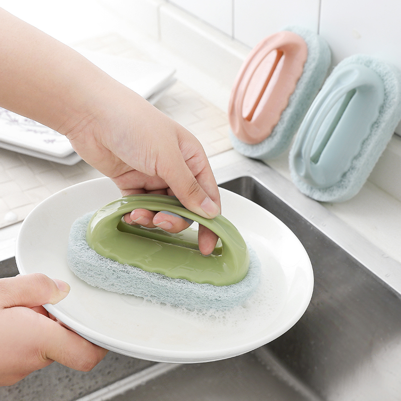 Wash and strong decontamination bath brush magic sponge brush ceramic tile kitchen supplies for Wash brush pot clean sponge