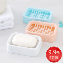 3-pack soap box Creative drain soap box Bathroom shelf Large soap holder Plastic simple soap box