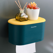 Creative toilet toilet tissue box toilet paper rack wall-mounted non-perforated roll paper box toilet paper hand box