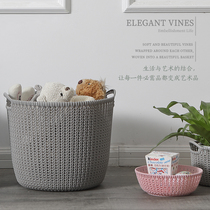 Large dirty clothes storage basket plastic dirty clothes basket household dirty clothes basket bathroom debris storage basket artifact toy bucket