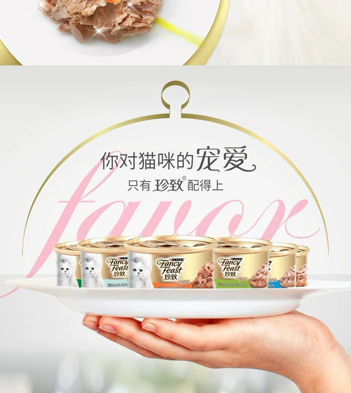 Lon mèo Zhenzhi hộp đầy đủ 24 lon vào mèo nhỏ Mèo ngắn Anh mèo thức ăn mèo mèo thức ăn ướt Thái Lan mèo ăn nhẹ nhập khẩu