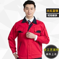 Большой красный и синий воротник - базовый топ