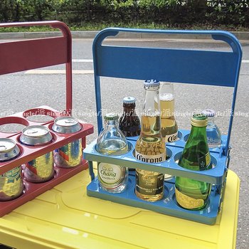 Foldable wine rack beverage beer ins