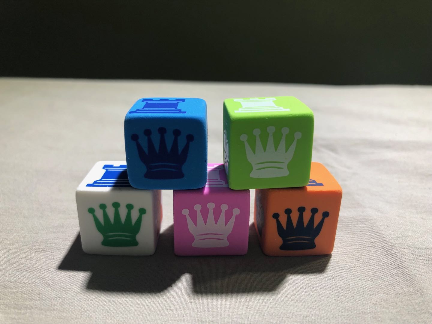 Chess eraser dice A piece of 10 pieces can be monochrome can be five colors