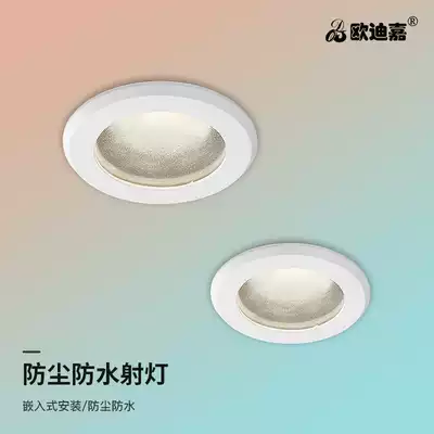 Waterproof small spotlight Embedded LED ceiling light Spotlight cob Bathroom Toilet Living room Aisle Balcony Outdoor