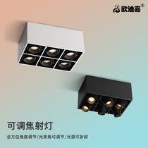 Min Loaded Spotlight Led Sky Lanterns Domestic Living-room Bedroom Without Main Lamp Lighting Cob Square Suction Top Grille Bucket bile lamp