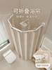 Foldable Curved Shower Curtain Bathroom Toilet Punch-Free Dry and Wet Separation Curtain Invisible Waterproof Shower Partition Curtain