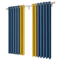 A complete set of Roman rods for living room curtains without drilling installation tracks 2024 new simple full blackout room and bedroom
