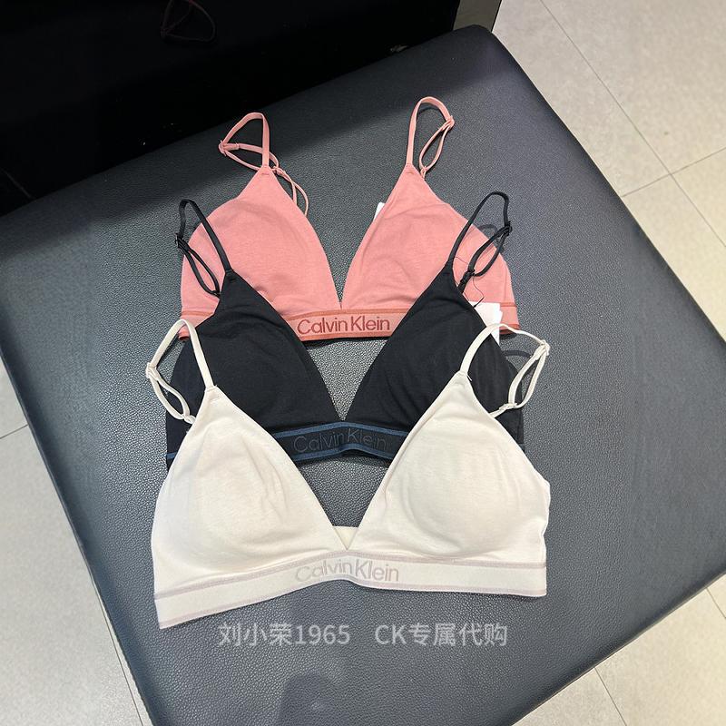 Ck Underwear Domestic Purchasing Agent 2024 Autumn/Winter New Women's Wireless Triangle Bra Qf7945Ad