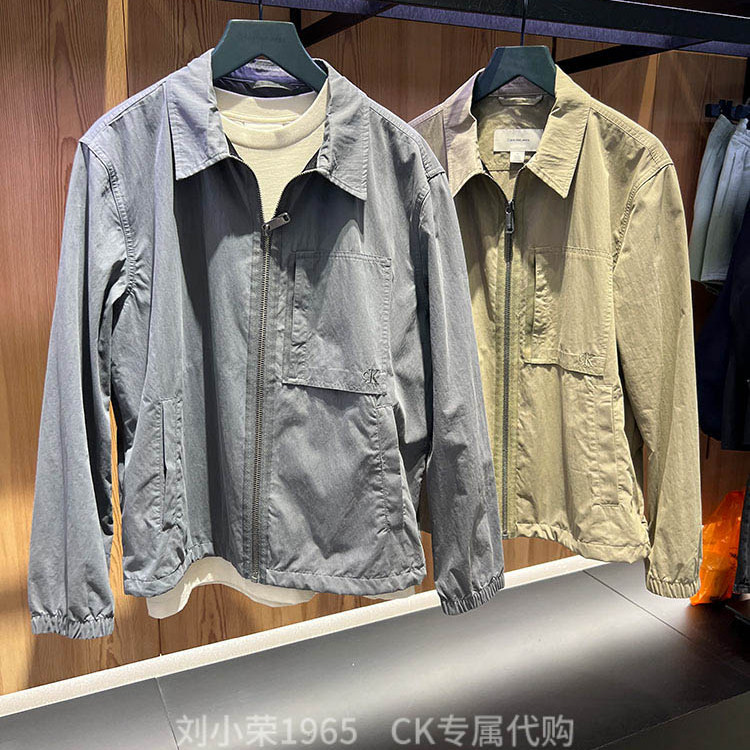 Ck Jeans Domestic Purchasing Agent 25 Spring/Summer New Men's Casual Commuter Zipper Shirt-Style Jacket 4Rb516G