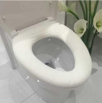 Four seasons toilet cushion cushion toilet ferrule solid color sitting gasket black and white summer knitted plush square cushion