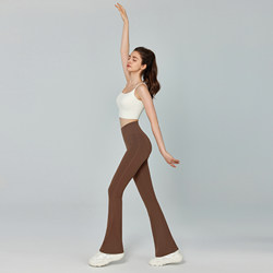 2024 New Summer Thin Flared Yoga Pants Sexy Women's High-Waisted Butt-Lifting Peach Butt Flared Fitness Pants