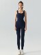 Pilates Training Suit, One-Piece Aerial Yoga Suit, One-Piece Fitness Suit, Jumpsuit, Sports Suit with Chest Pad, Backless for Women