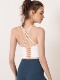 White Sports Camisole for Women, Fitness Yoga Bra, Beautiful Back Design, Padded Outerwear, Summer High-Intensity Shockproof