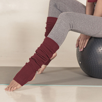 Yoga leggings over the knee women's winter professional fitness campaign cotton warm long tube wool socks non-slip