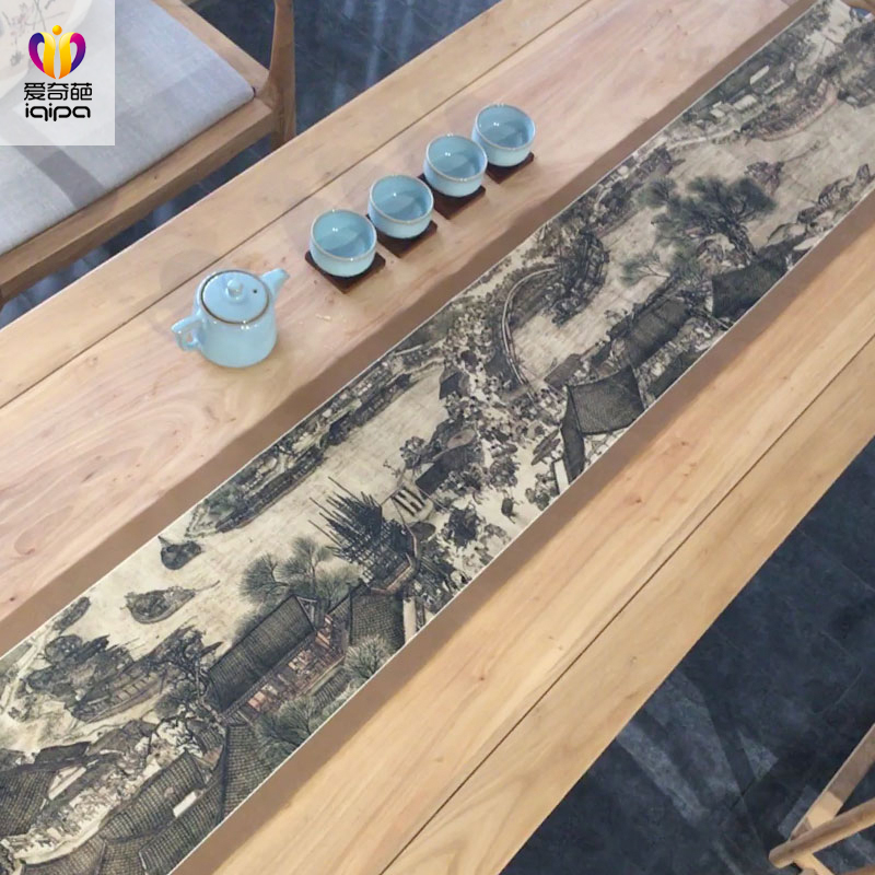 Qingming Huanghe Tu Tea table cushion tea cushion tea cushion tea cushion tea cushion tea cushion tea accessories tableflag