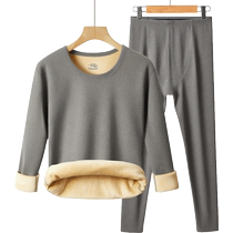 Antarctic thermal underwear for men thickened and velvet winter base layer for middle-aged and elderly people autumn pants suit large size