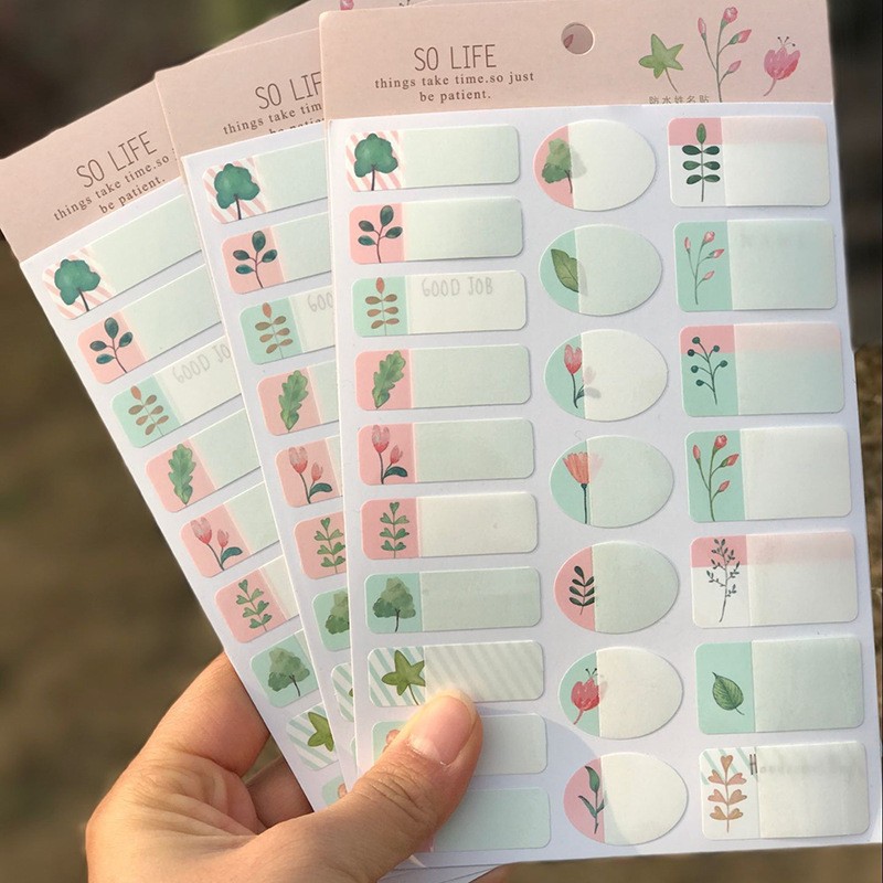 Essential oil bottle label sticker small fresh oil-proof handwritten name sticker paper self-adhesive Doterui glass bottle notebook