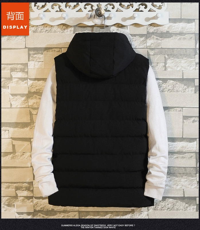 Mùa đông 6XL cotton vest nam sinh viên màu net 7XL béo GG8XL200 pound áo khoác cotton vest béo áo khoác - Áo thể thao