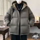 New winter hooded short 90 white duck down jacket for men young students slim thickened warm jacket