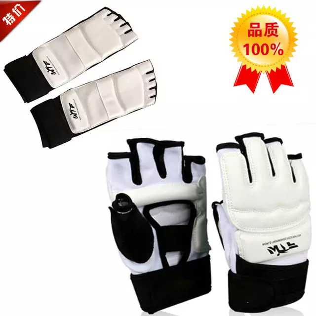 Taekwondo Real fight guard child adult half finger protective glove foot cover blow loose and training fist set hot sell