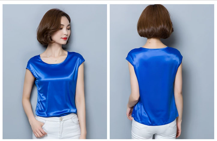 Áo vest nữ mùa hè mới mặc vòng cổ sling top satin không tay co giãn Áo thun size rộng đáy áo áo khoác nữ hàn quốc