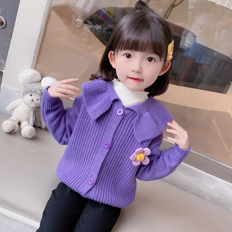 Girls Fall Costume 2022 New Red Sweater Sweater Sweater Sweater for Children