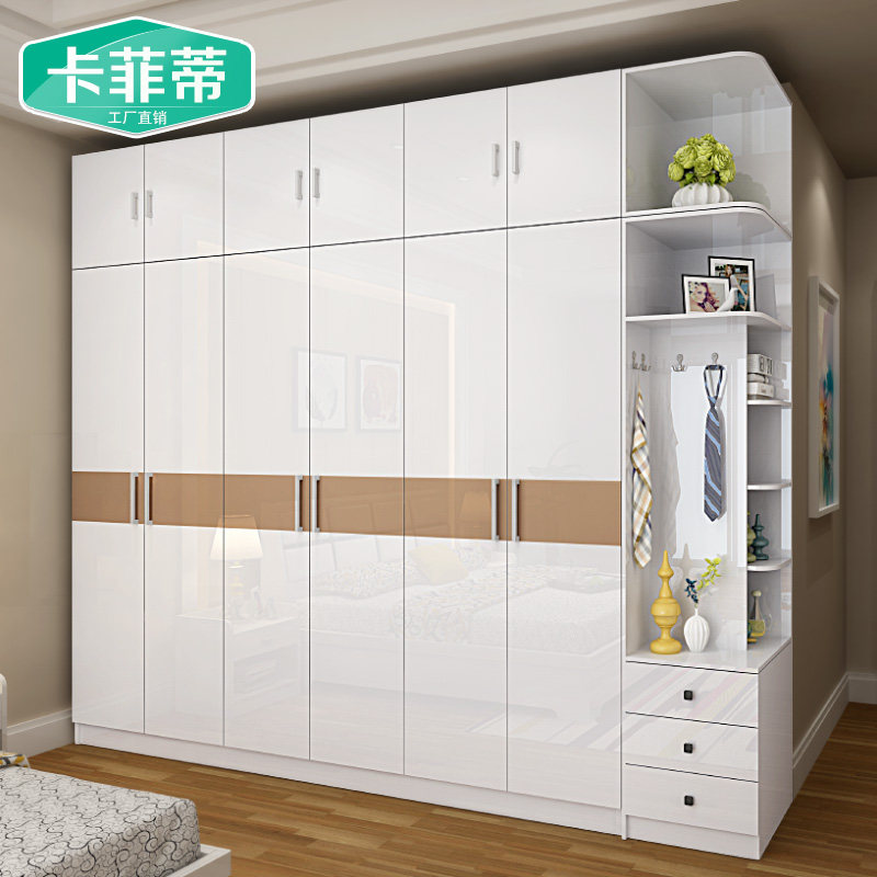 Simple wardrobe plate large wardrobe closet closet minimalist modern 45-six doors overall assembled adult economy wardrobe